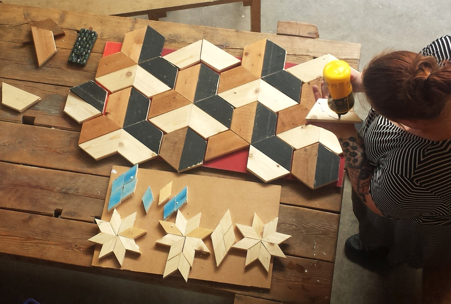 Teambuilding: Geometrische Wall-Art