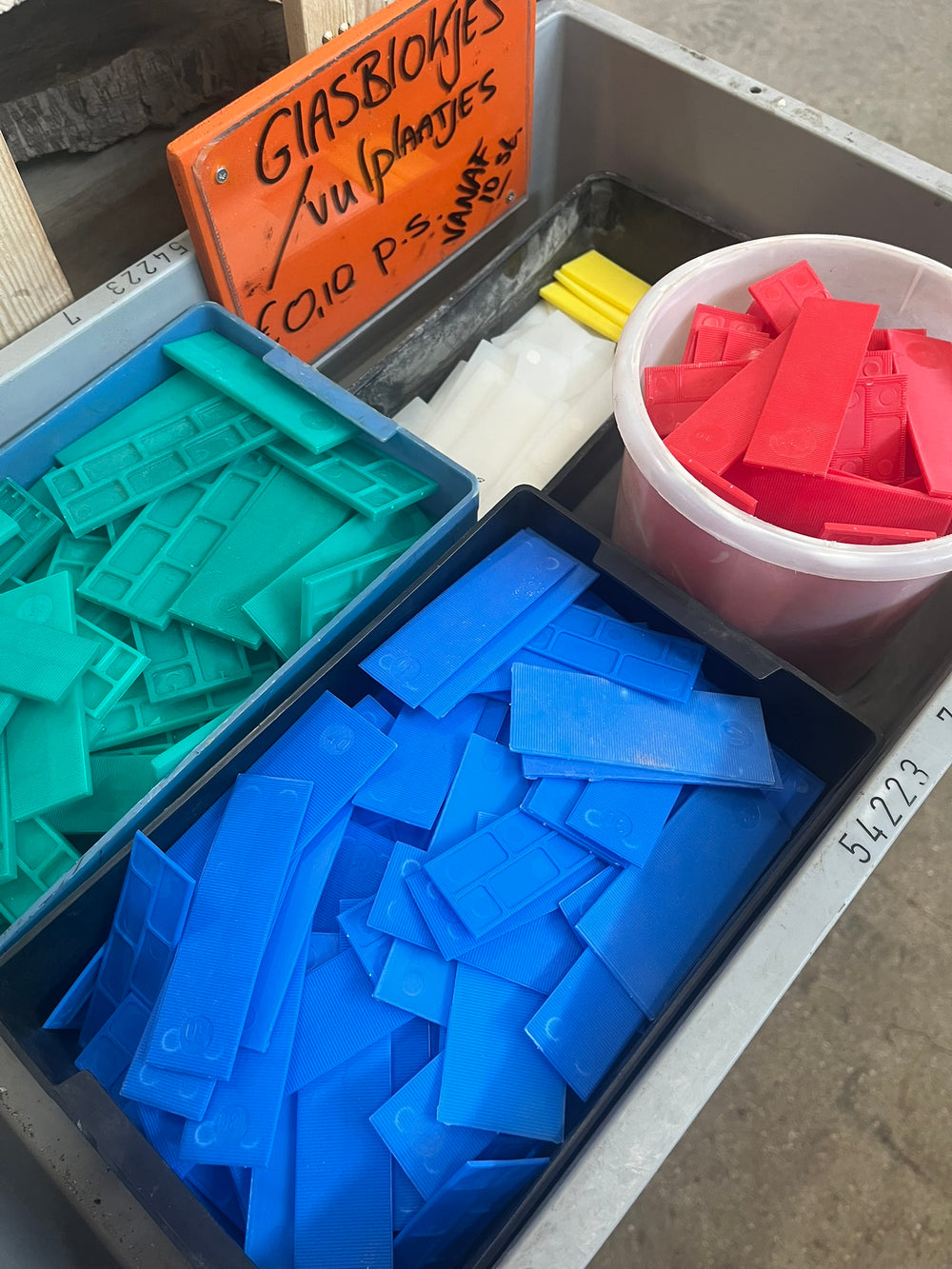 Glasblokjes €0,10 ps