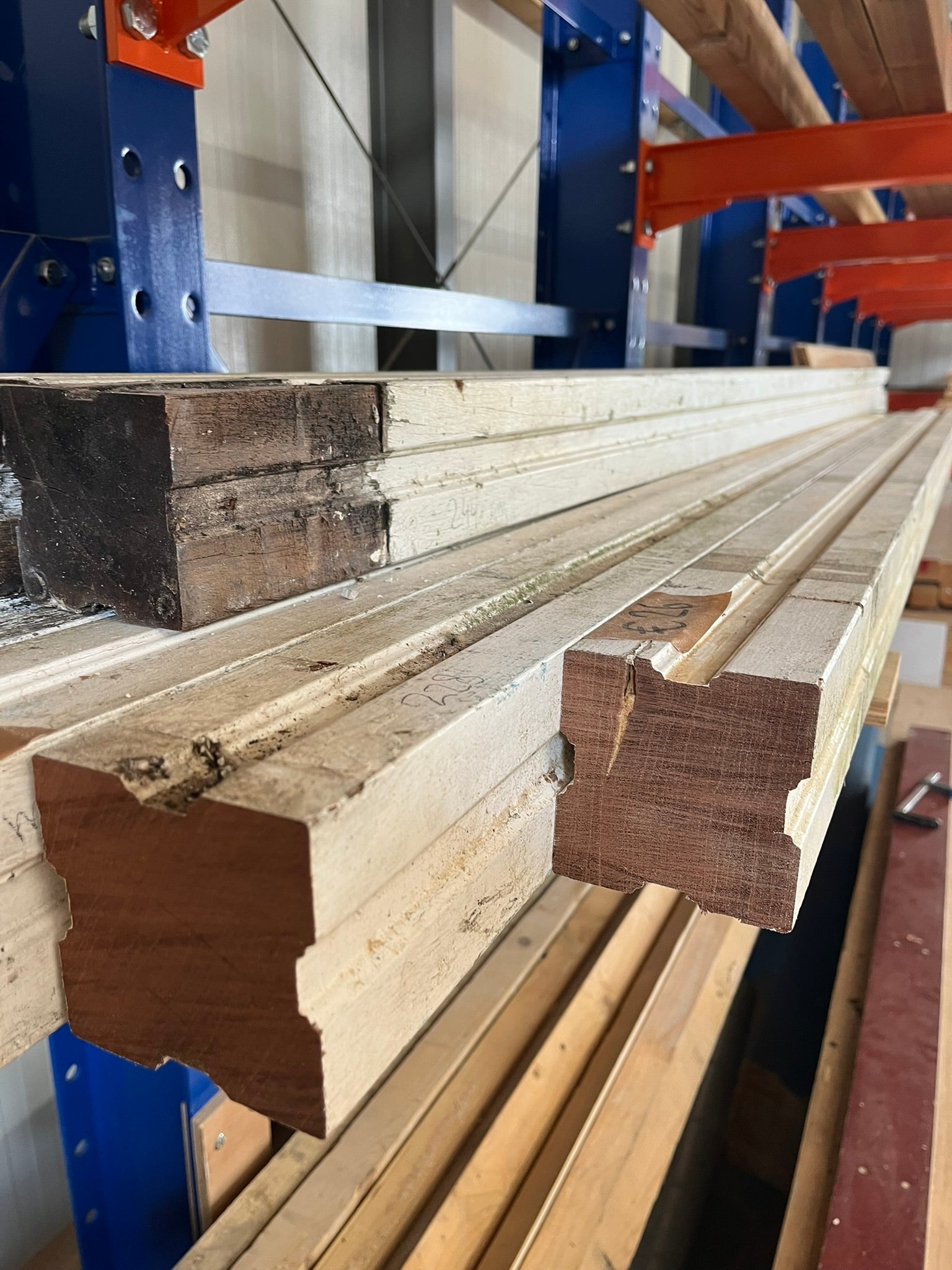 Hardhouten palen 90x90mm
