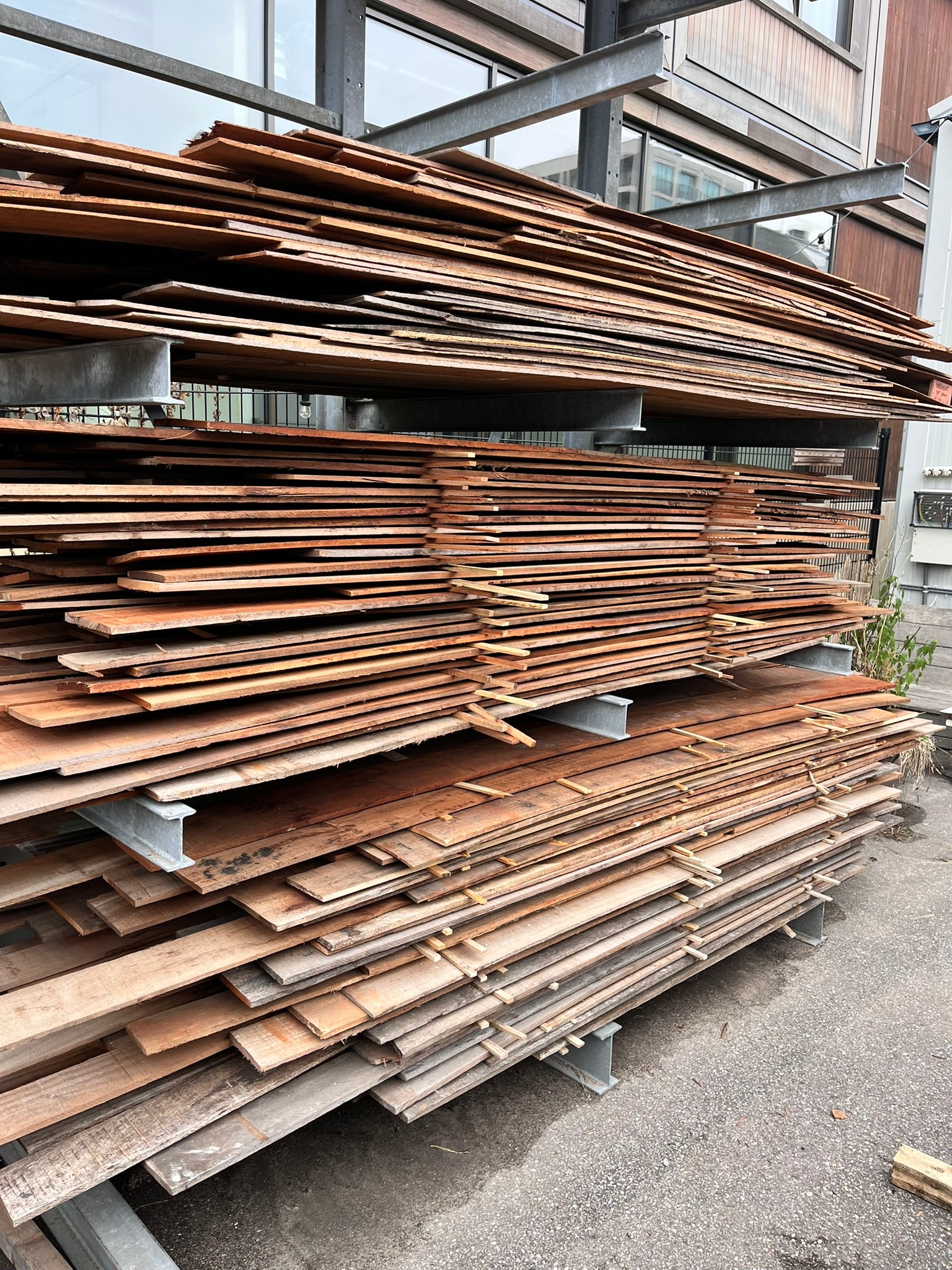 Hardhout planken €4 pm